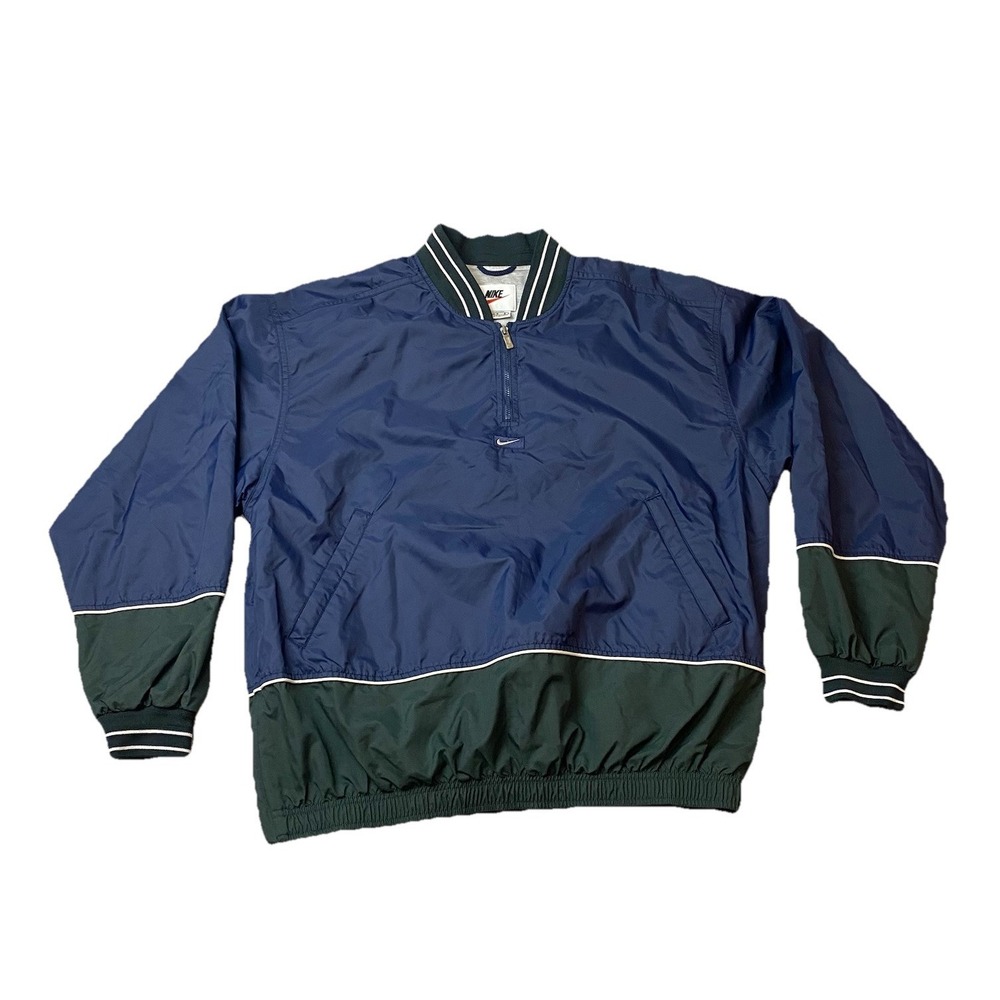 Vintage 1990s Nike Center Swoosh Anorak Windbreaker Jacket Large(12-14)